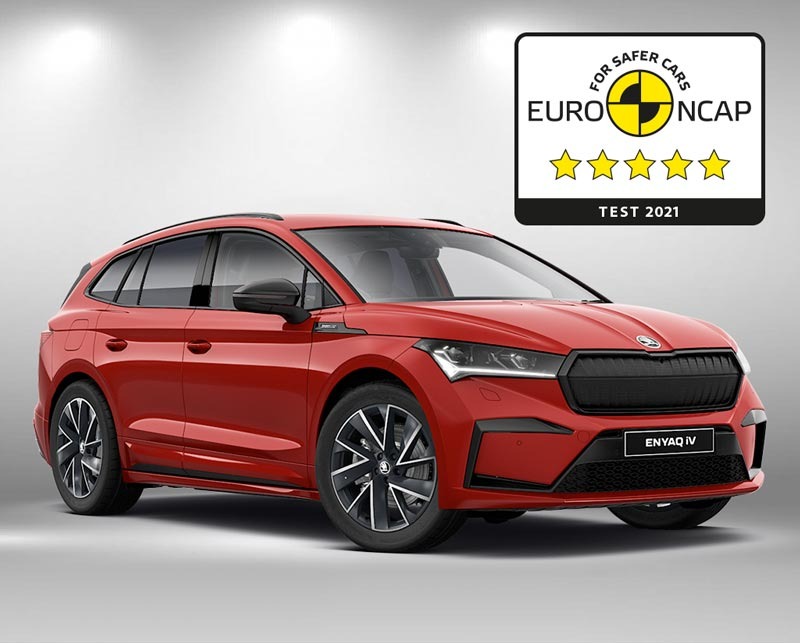 New ŠKODA Enyaq iV earns five stars in Euro NCAP test