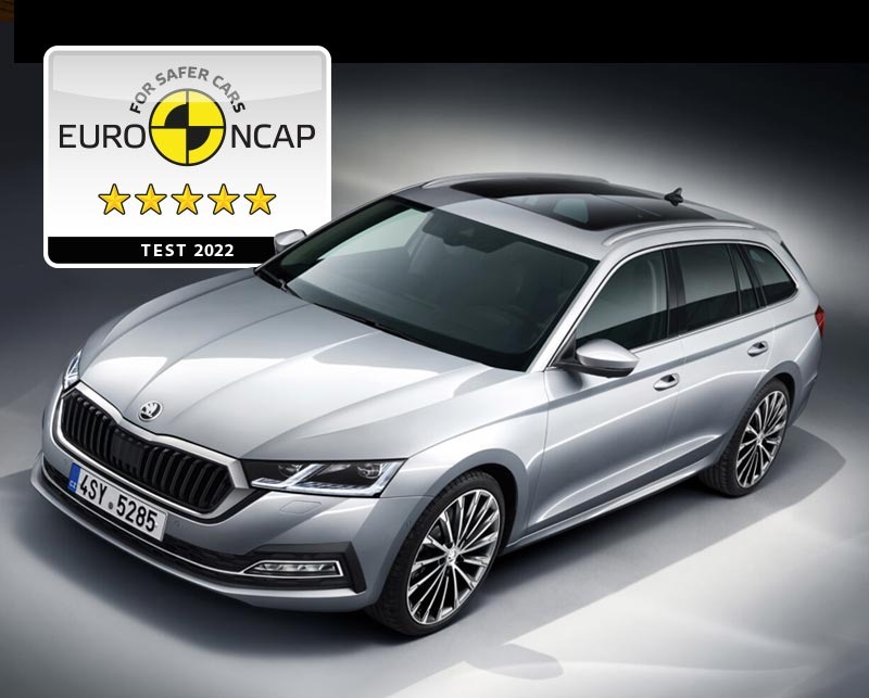 ŠKODA OCTAVIA repeats top 5-star rating in even tougher Euro NCAP test
