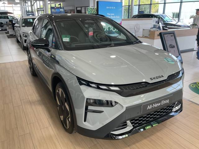 Skoda Elroq 84kWh vRS Auto 4WD 5dr SUV Electric Meteor Grey with Colour Concept Black RoofSkoda Elroq 84kWh vRS Auto 4WD 5dr SUV Electric Meteor Grey with Colour Concept Black Roof at Derek Slack Motors Middlesbrough