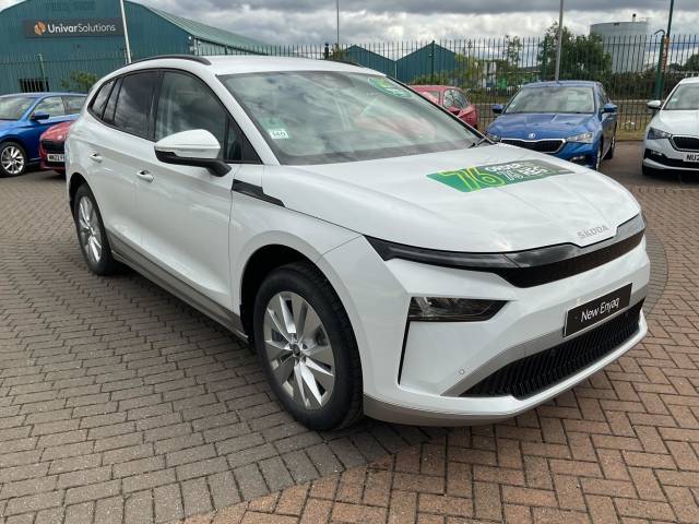 Skoda Enyaq 63kWh 60 SE L Auto 5dr SUV Electric Moon WhiteSkoda Enyaq 63kWh 60 SE L Auto 5dr SUV Electric Moon White at Derek Slack Motors Middlesbrough